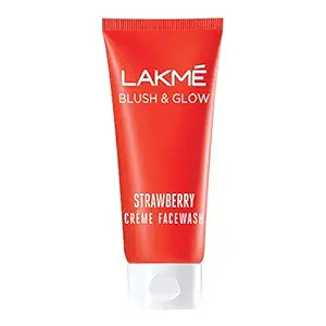 Lakme Blush & Glow Strawberry Creme Facewash 100G