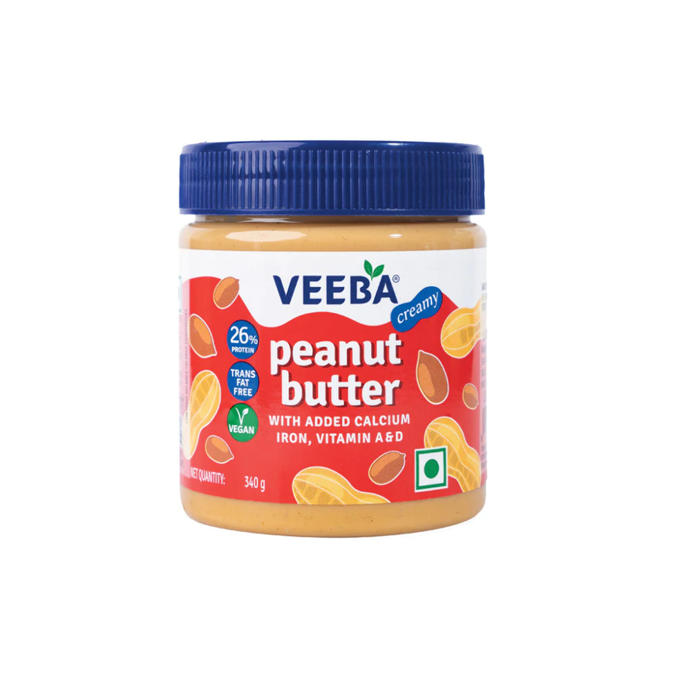 Veeba Peanut Butter Creamy | Smooth | High Protein | Naturally Gluten Free 340g