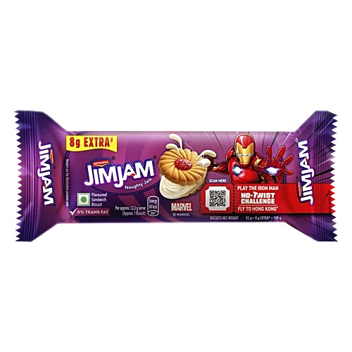 Britannia Jimjam Naughty Jam Biscuit 100GM
