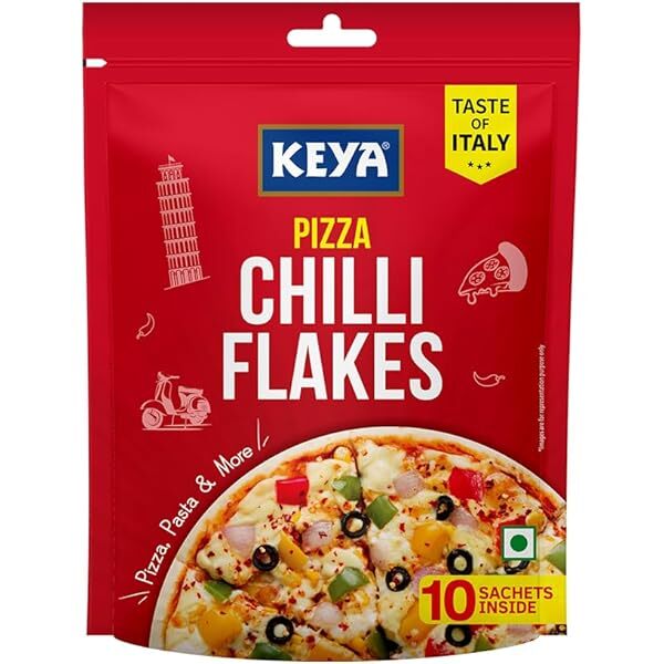 Keya Pizza Chilli Flakes 10 Sachet Inside