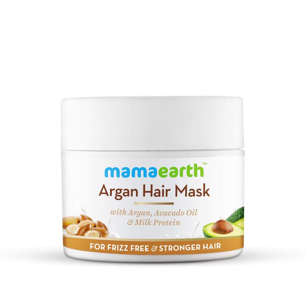 Mamaearth Argan Hair Mask with Argan, Avocado Oil, and Milk Protein for Frizz-free and Stronger Hair-200ml