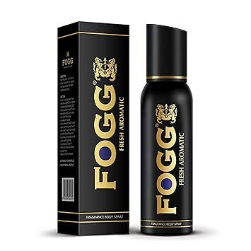 Fogg Fresh Aromatic Body Spray Deodorant For Men, Black, 120ml