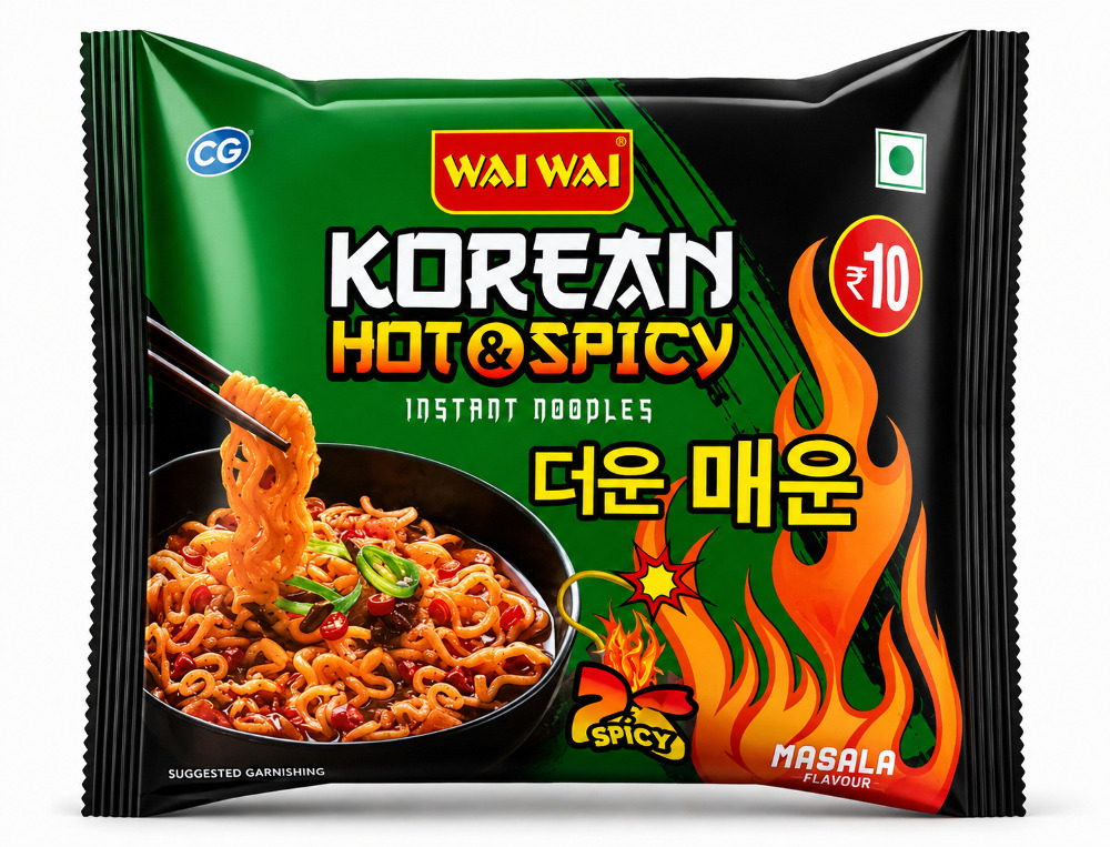 Wai Wai Korean Hot & Spicy Instant Noodles 50gm