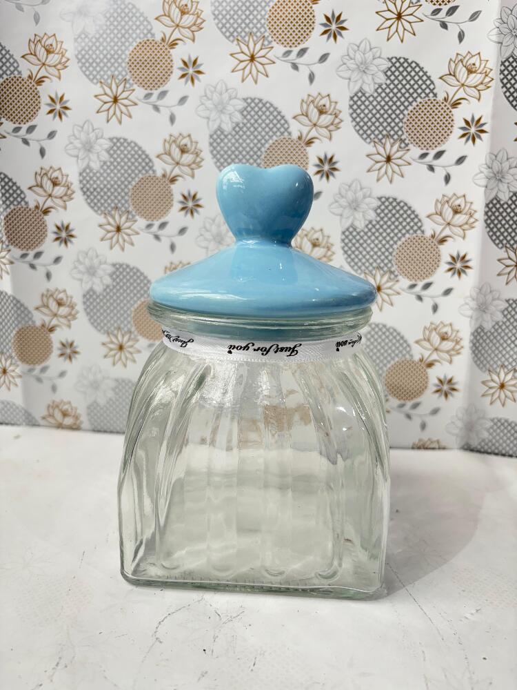 Candy Small Jar With Heart Shape top