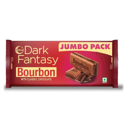 Sunfeast Dark Fantasy Bourbon With Classic Chocolate Notes Jumbo Pack Biscuits 450gm
