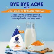 NIVEA Women Face Wash for Acne Prone Skin, Milk Delights Turmeric, 100 ml