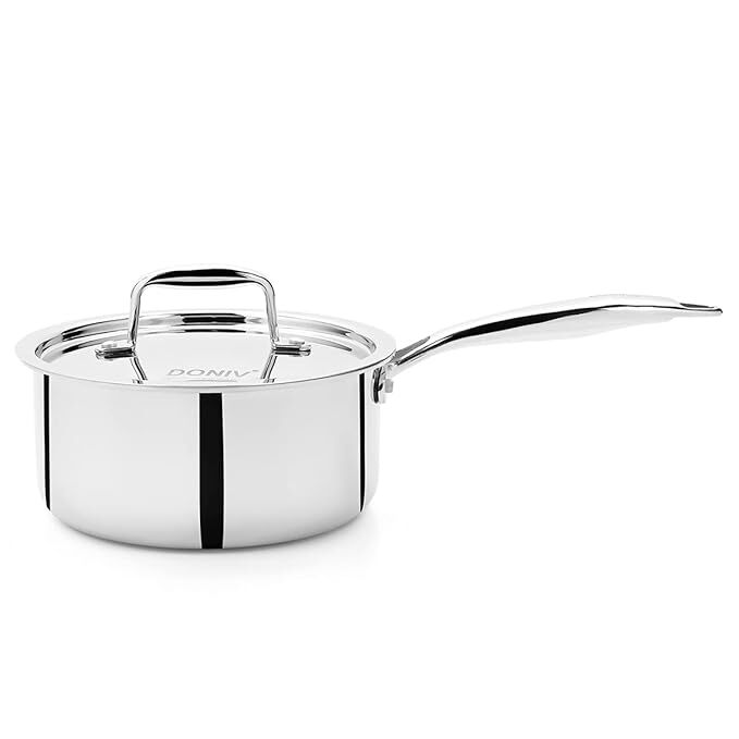 Doniv Stainless Streel Titnium Triply Sauce Pan With Cover 1N