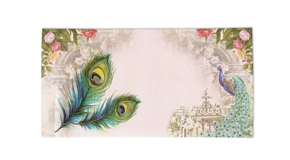 Royal Peacock Feather Printed Royal 1N