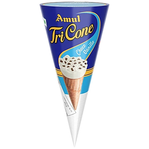 Amul Tri Cone Choco Vanila Ice Cream 120ml
