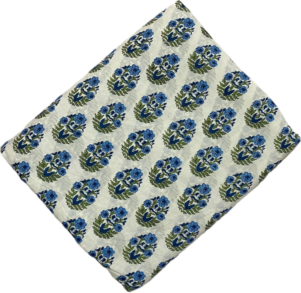 VI-Casa Ajrak Print Bed Sheet 2.7M X 2.7M & Pillow Cover 46CM X 69CM 3U