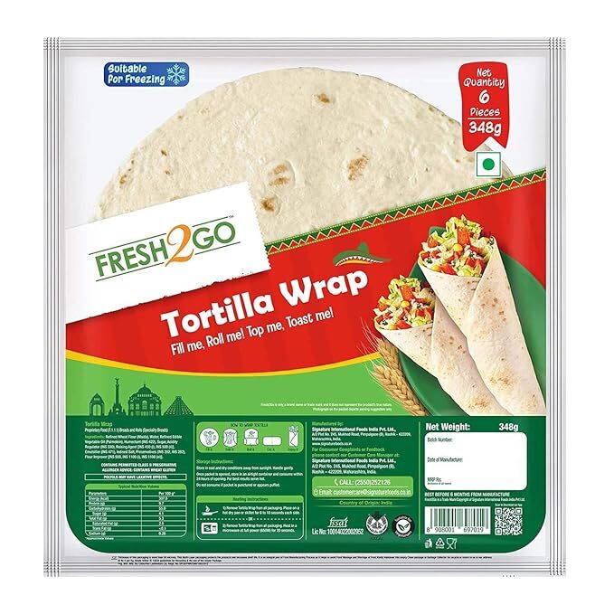 Fresh 2 Go Multigrain Tortilla Wrap, 6 pcs