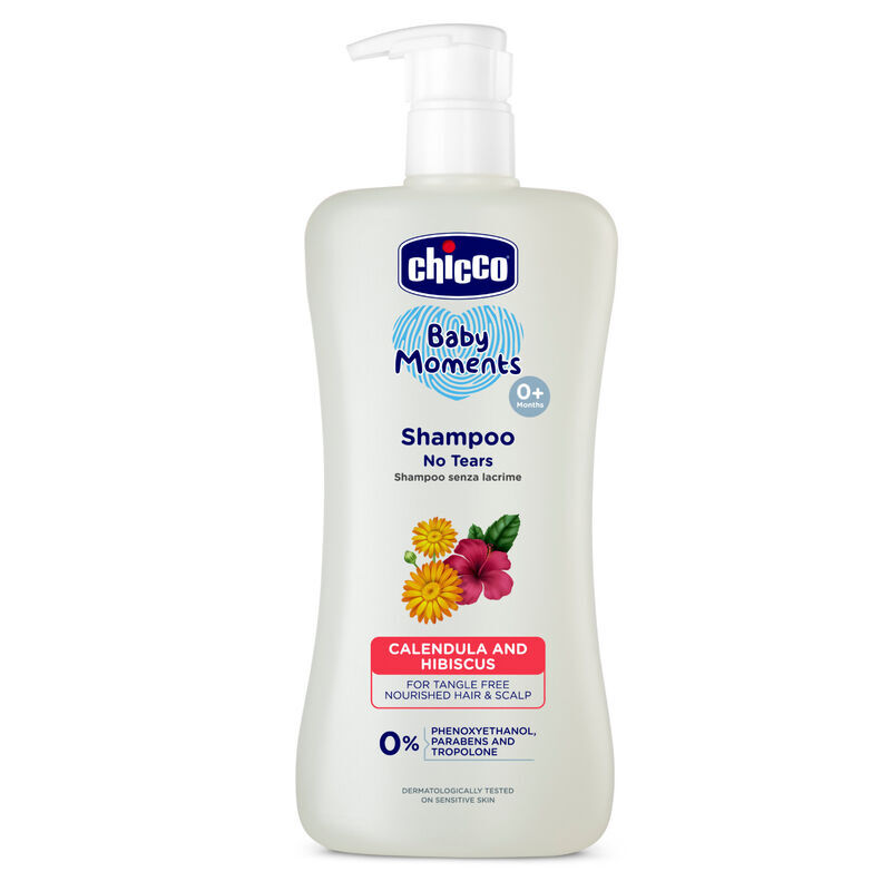 Chicco Baby Moments Shampoo, Calendula & Hibiscus, 500 ml