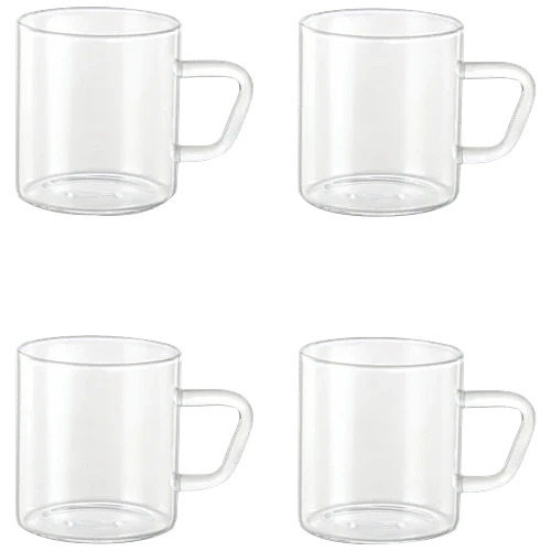 Borosil Vision Classic Delite Mugs 305ml Set Of 4