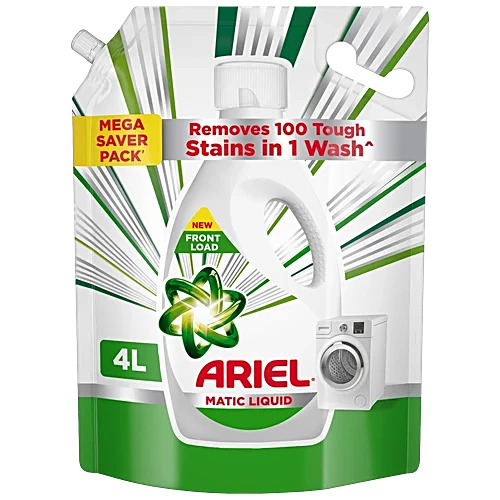 Ariel Liquid Detergent Front Load - Stain Removal In Washing Machine, 4 L