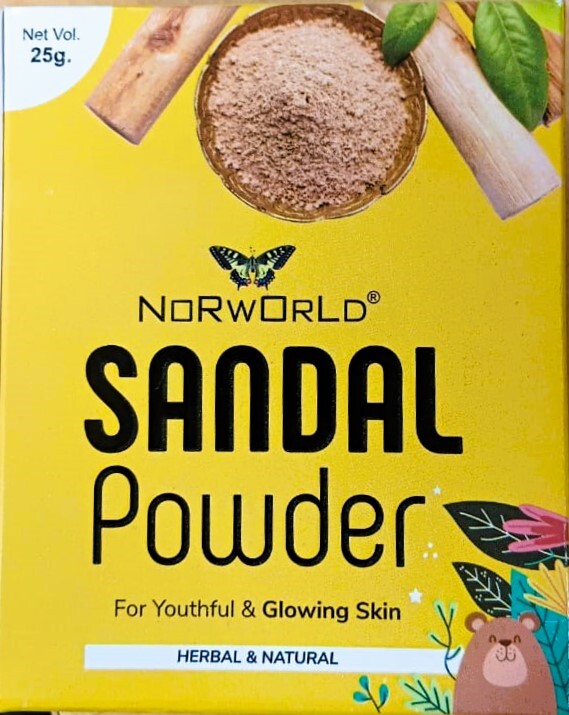 Norworld Sandal Powder Yothful & Glowing Skin Herbal & Natural 25 g