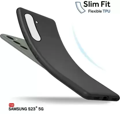 GLOBALCASE Back Cover for SAMSUNG Galaxy S23 Plus 5G (Black, Shock Proof, Pack of: 1)