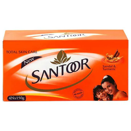 Bulk Deal - Santoor Sandal & Turmeric Soap 4*150 g ( Pack of 5 Set )