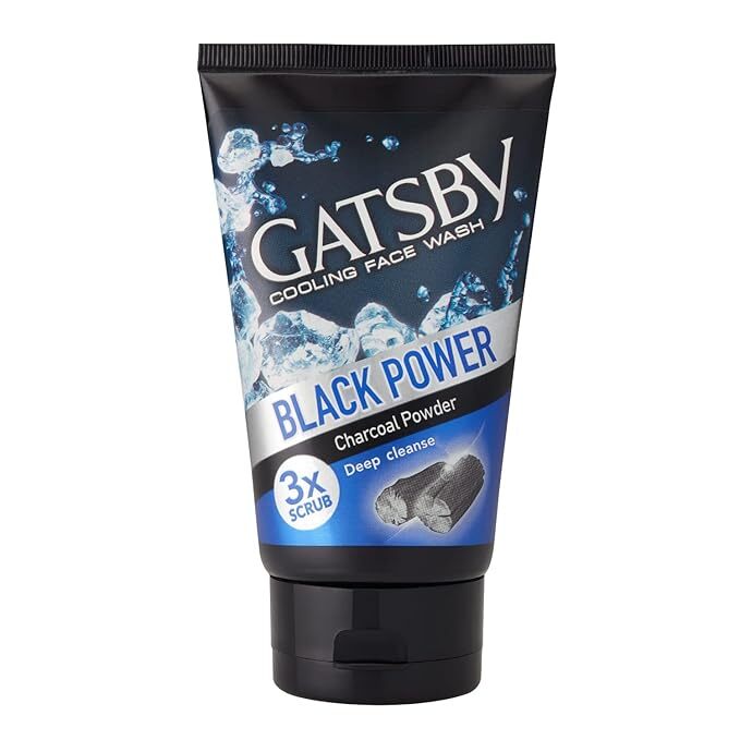 Gatsby Cooling Black Power Charcoal Powder 3x Scrub Face Wash 50GM