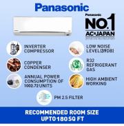 Panasonic 1.5 Ton 3 Star Wi-Fi Twin-Cool Inverter Split Air Conditioner (White) CU-SU18XKYTA