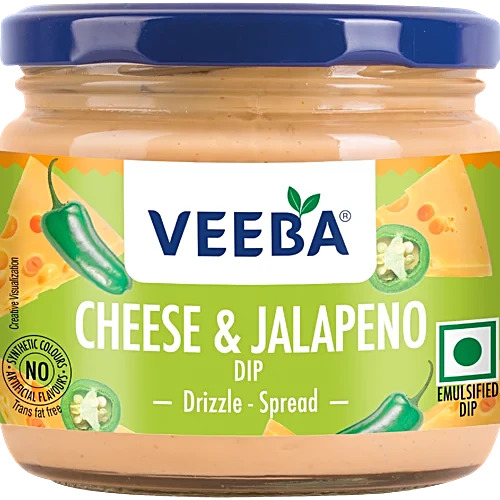Veeba Cheese & Jalapeno Dip Drizzle Spread 300g
