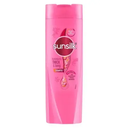 Sunsilk Lusciously Thick & Long Shampoo - With Keratin, Yoghurt Protein & Macadamia Oil, For 2X Thicker & Fuller Hair, 80 ml