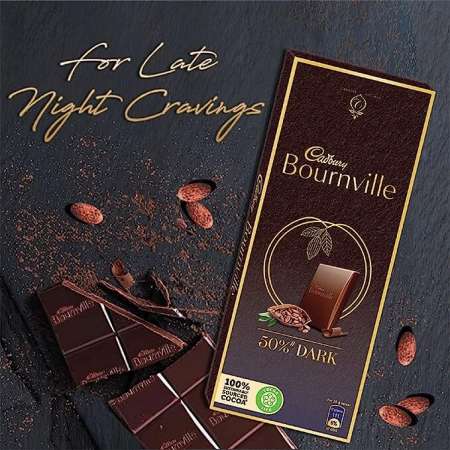 Cadbury Bournville Rich Cocoa Dark Chocolate Bar, 80 g