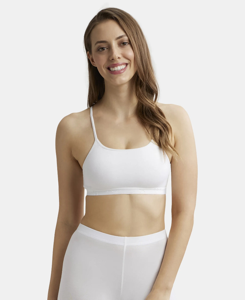 Jockey Woman Comfies Crop Top 1351 Stretch M White