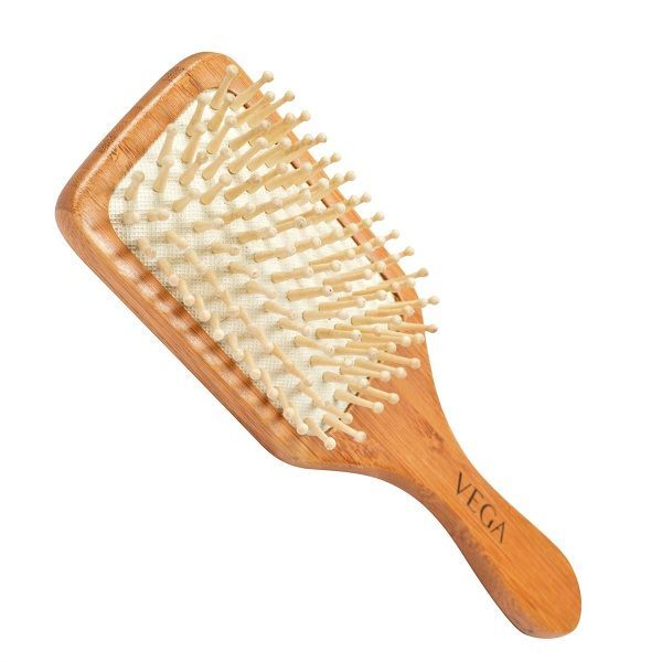 VEGA Wooden Bristle Paddle Hair Brush For Men and Women (E2-PBB)