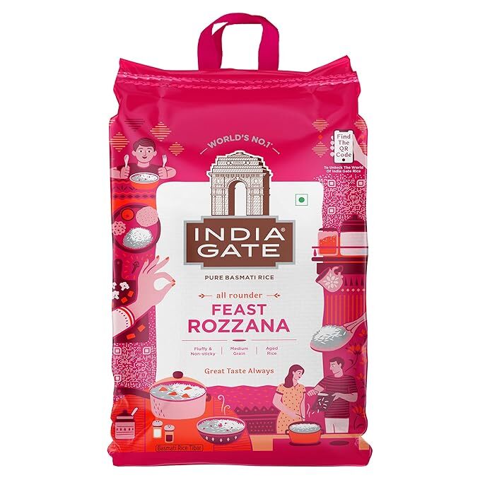 India Gate Pure Basmati Rice Feast Rozzana, 10Kg