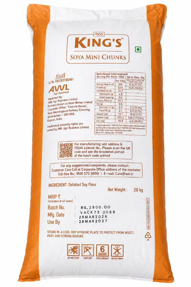King's Soya Mini Chunks 20kg