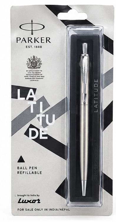 Parker Latitude Stainless Steel Coated Clip Ball Pen 1U