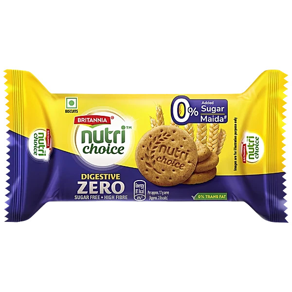 Britannia Nutri Choice Digestive Zero Sugar Free High Fiber Biscuit 100g