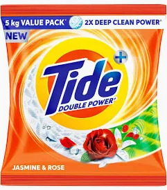 Tide Double Power Jasmine & Rose 2x Deep Clean Power Detergent Powder 5kg