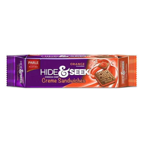 Parle hide & seek choco chip orange flavoured, 125G