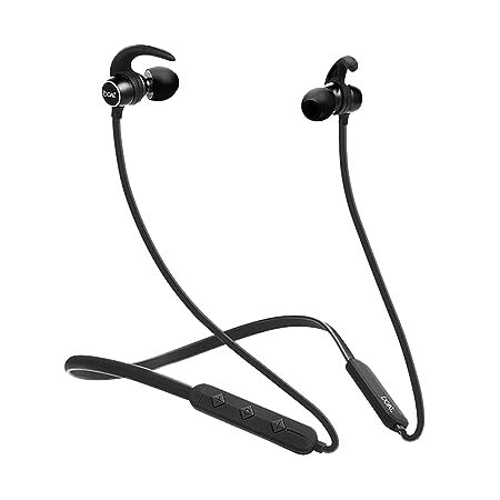 boAt Rockerz 255 in Ear Bluetooth Neckband with Upto 8 Hours Playback, Secure Fit, IPX5, Magnetic Earbuds, with Mic, BT v5.0 and Voice Assistant (Active Black)