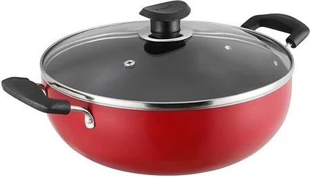 Vinod Zest Inducto Non-Stick Deep Kadai with Lid