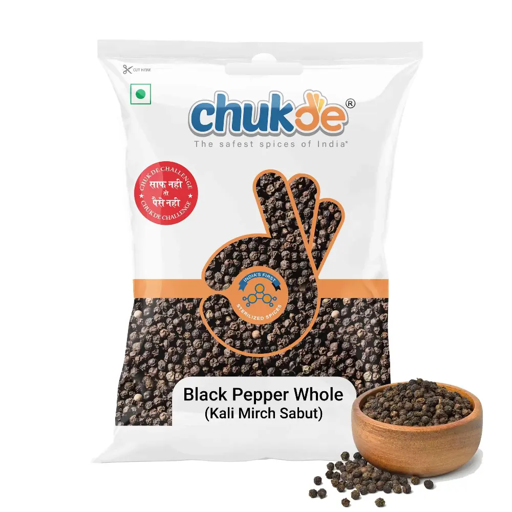 BULK DEAL - Chukde Spices Kali Mirch Sabut, 100 gm ( Pcak of 10 )