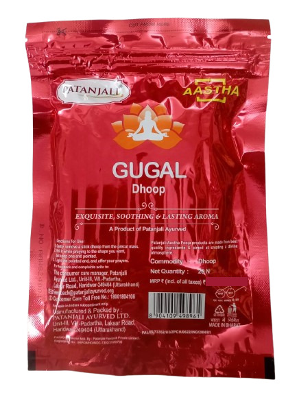Patanjali Aastha Premium Gugal Dhoop, 20 N, 140g