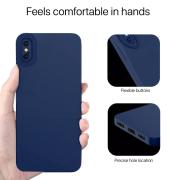 Iphone XS Silicon Back Cover  Blue