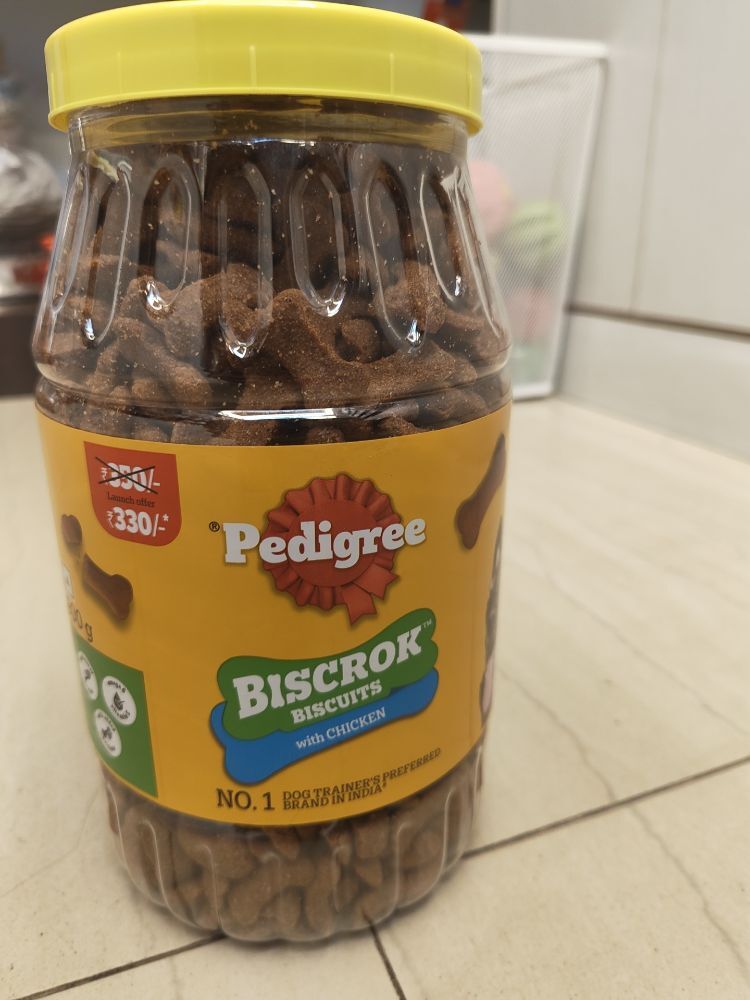 Pedigree Biscrok Dog Biscuit Treats (Above 4 Months), Chicken Flavour, 900g Pack