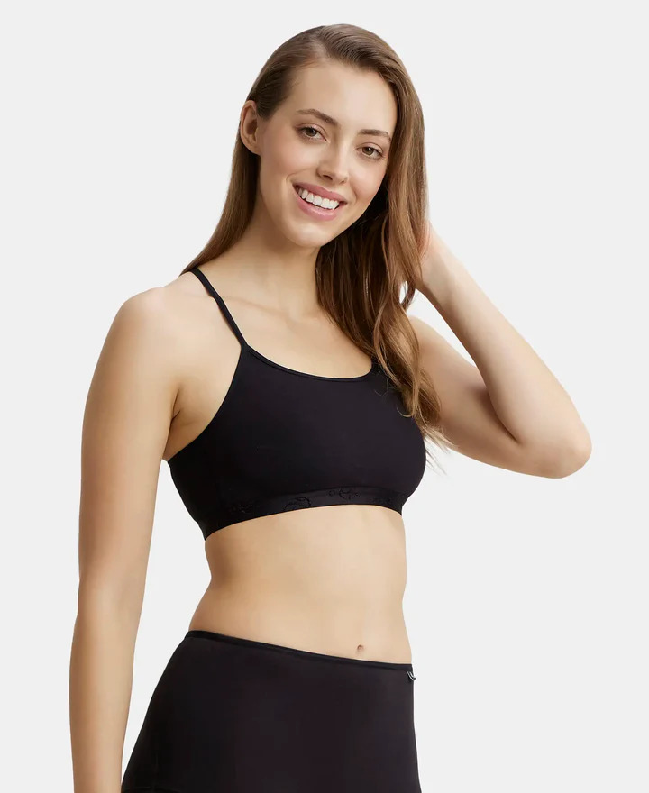 Jockey Woman Comfies Crop Top 1351 Stretch M Black