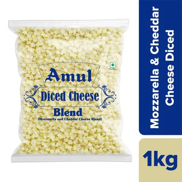 Amul Blend Diced Cheese 1 kg (Pouch)