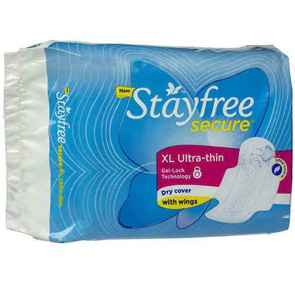 Stayfree Secure XL Ultra -Thin Gel Lock Technology 40 Units