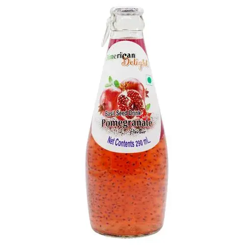 American Delight Basil Seed Drink - Pomegranate Flavour, 300 ml