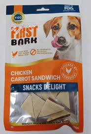 First Bark Chicken Carrot Sandwich Snack Delight 70g