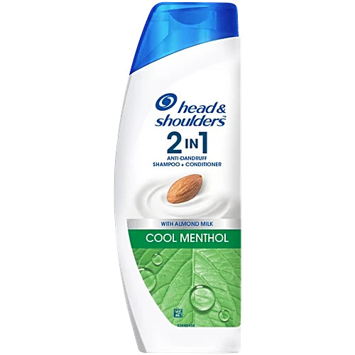 Head & Shoulders 2 In 1 Anti-Dandruff Shampoo Conditioner With Almond Milk Cool Menthol, 180Ml