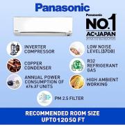 Panasonic 1 Ton 3 Star Wi-Fi Inverter Split Air Conditioner (White) CU-SU12XKYWA