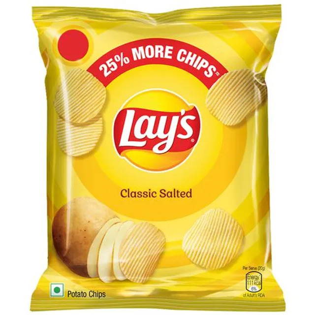 Bulk Deal :- Lays Potato Chips - Simple Classic Salted, 23 g Pouch ( Pack of 12 )