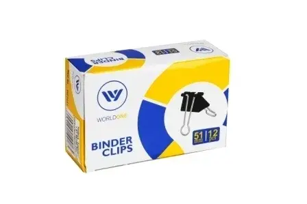 WorldOne BINDER CLIPS, 51 mm (pack of 12 pcs)