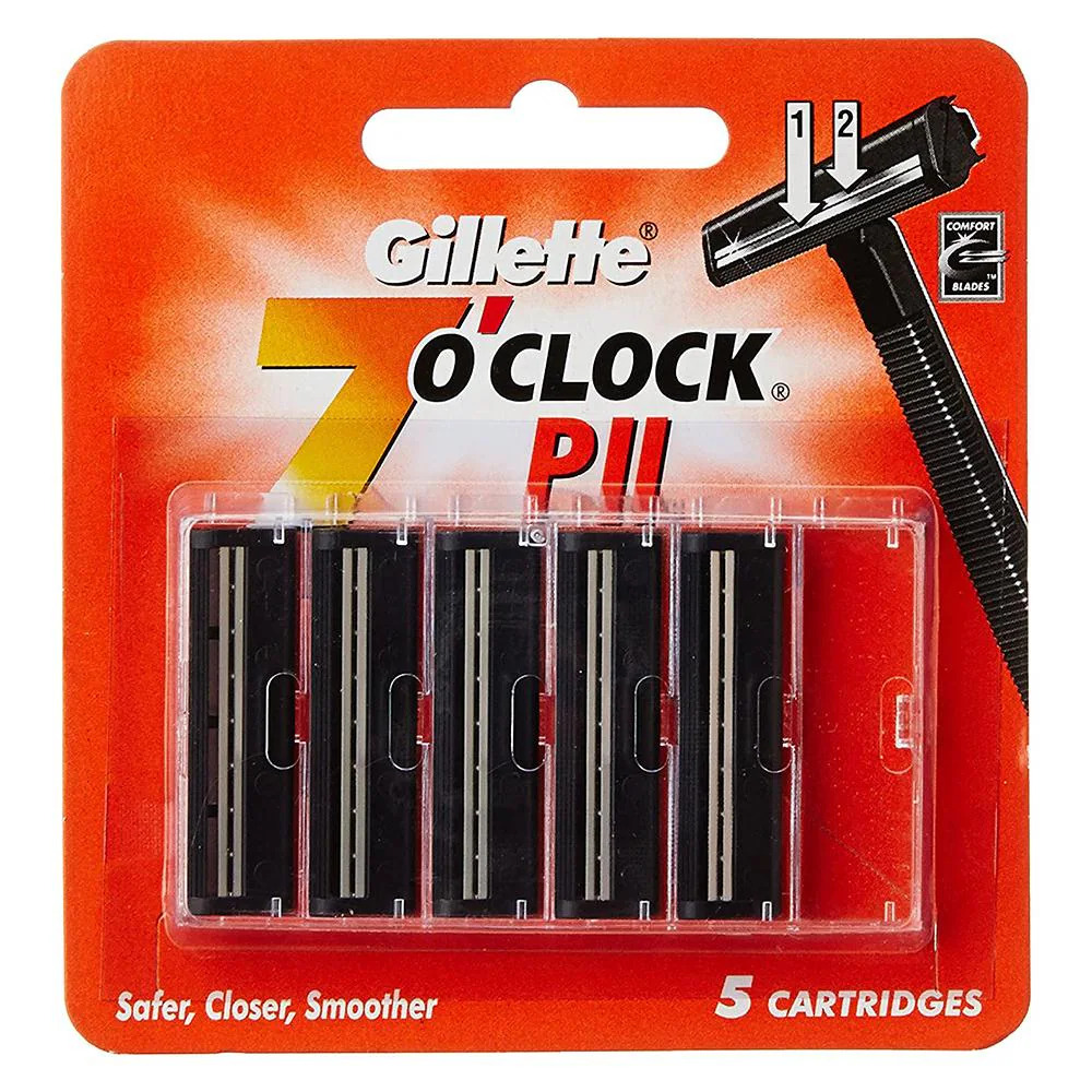 Gillette 7 O'Clock PII Cartridges 5 pcs